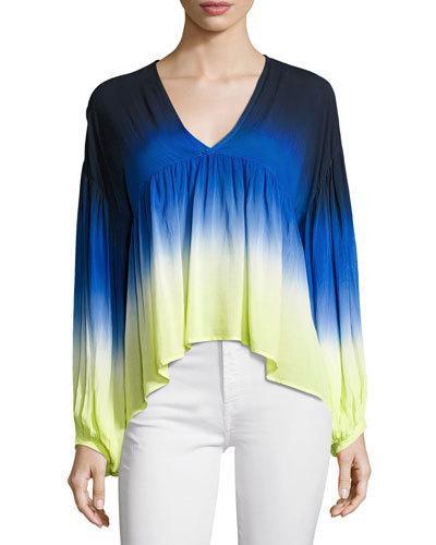 Kendra Ombr&eacute; Top, Blue/green