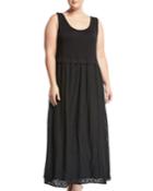 Clip-embroidered Maxi Dress,