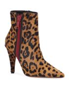 Roquetta Leopard Zip Booties