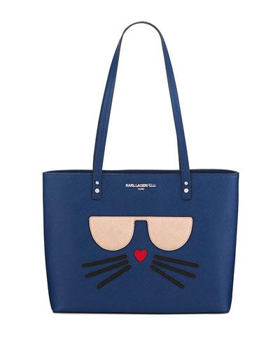 Maybelle Saffiano Leather Choupette Tote Bag