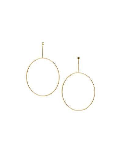 Open Circle Drop Earrings
