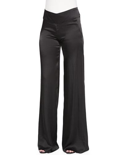 High-waist Wide Fluid Pants
