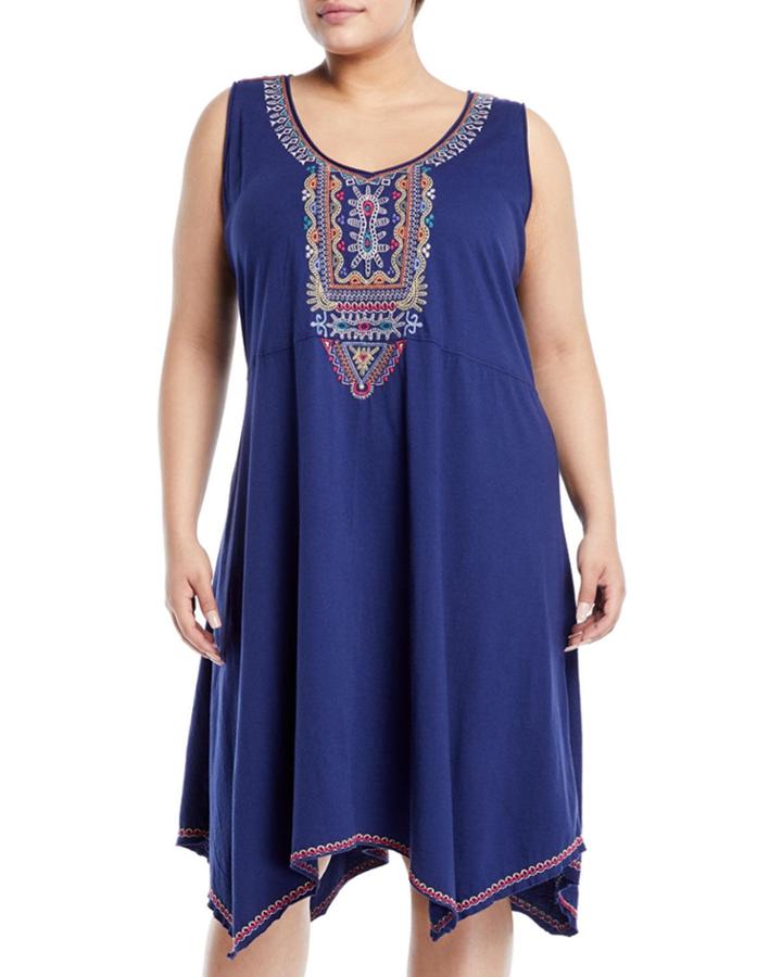 Annika Embroidered Swing Dress,