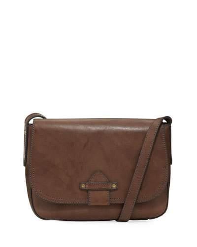 Casey Leather Crossbody Bag, Charcoal