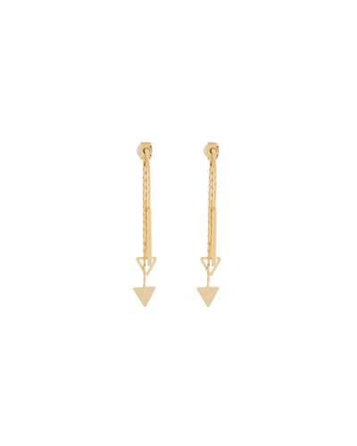 Linear Front-back Triangle Dangle Earrings
