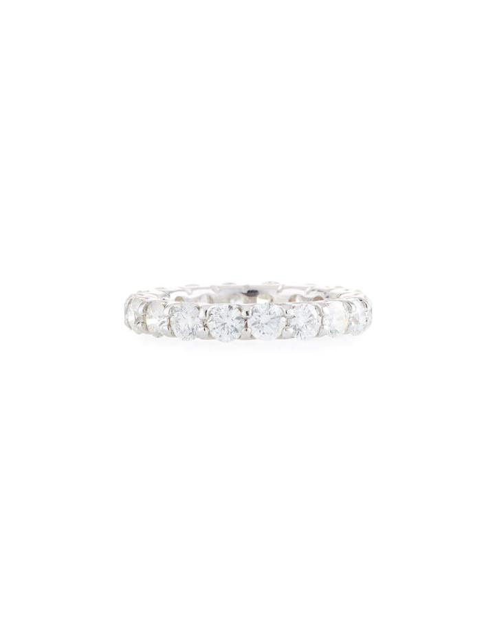 18k White Gold Diamond Eternity Band, 3.55tcw,