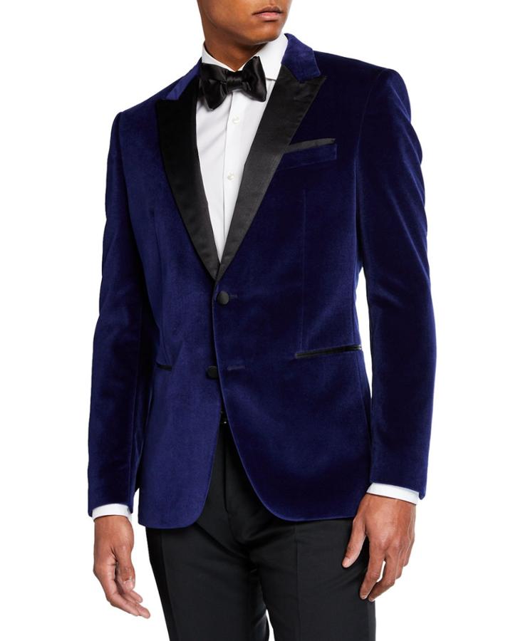Men's Bold Velvet Solid Dinner Jacket