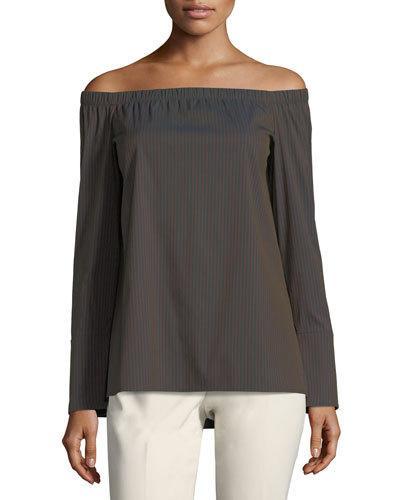 Amy Off-the-shoulder Stretch-cotton Blouse