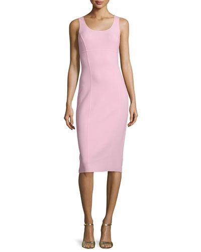 Sleeveless Scoop-neck Sheath Dress, Ballerina