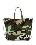 Men's Rockstud Camouflage Nylon Tote Bag