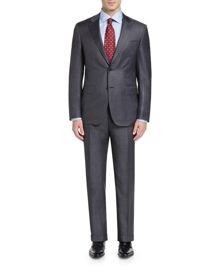 Sharkskin Super 130s Wool Two-piece