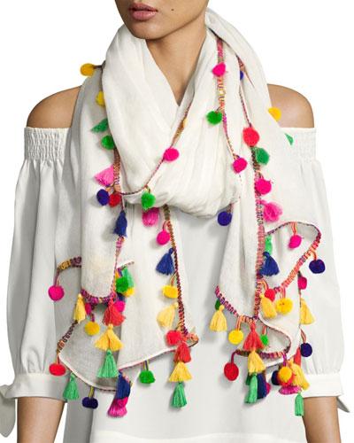 Multicolor Pompom Tassel