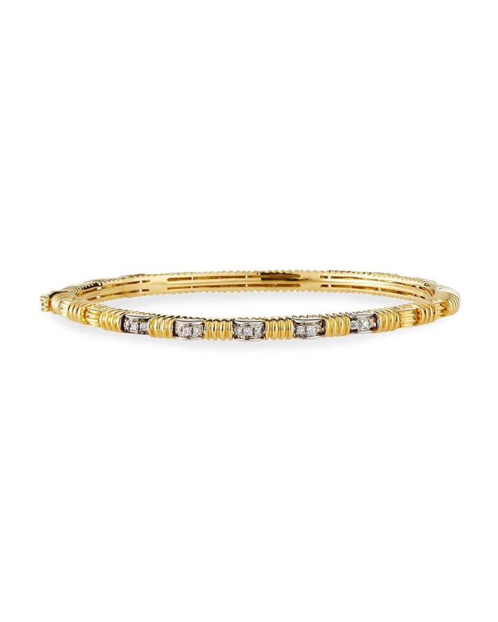 Appass Piccola 18k Two-tone Diamond Bangle