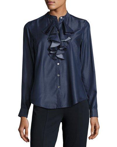 Ruffle-front Button-front