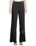 Split Leg Satin Trim