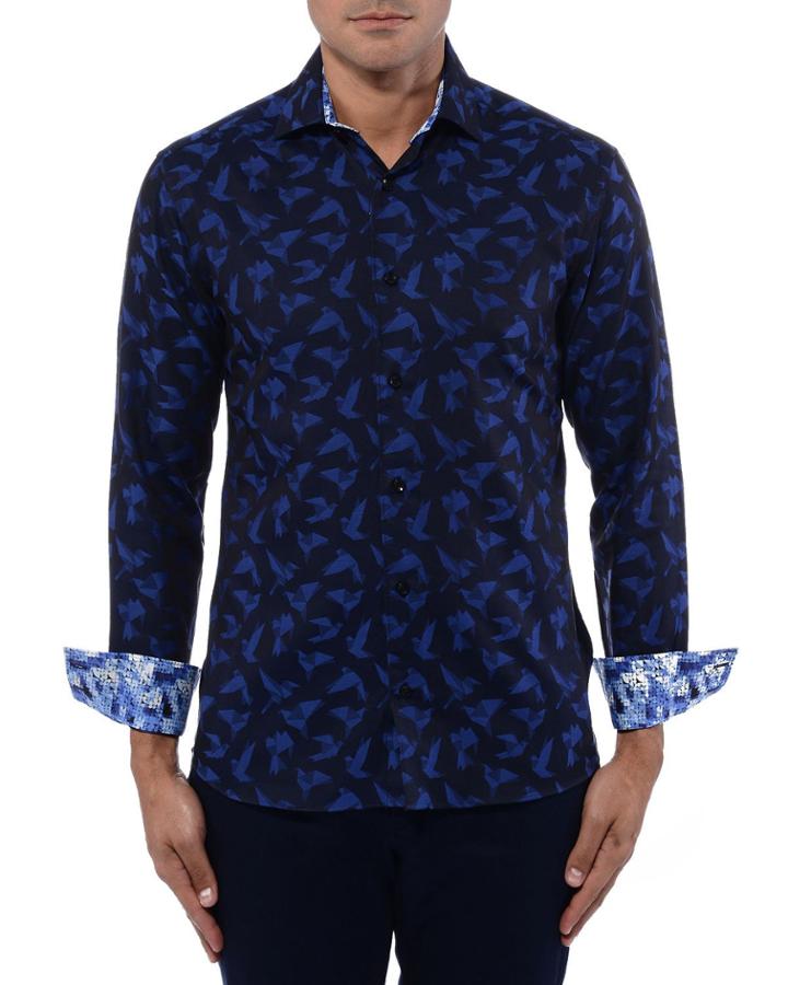 Men's Donato Bird Design Jacquard