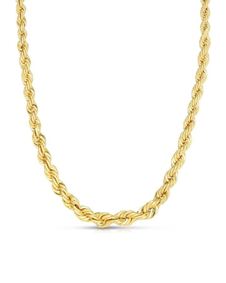 14k Italian Graduated Rope Necklace