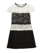 Gabbriella Two-tone Floral Lace Dress,