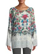 Nina Floral-print Challis Tunic