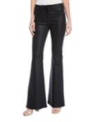 Bullocks Lace-up Faux-leather Flare-leg Pants