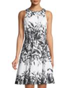 Whisper Leaf Fit-&-flare Dress