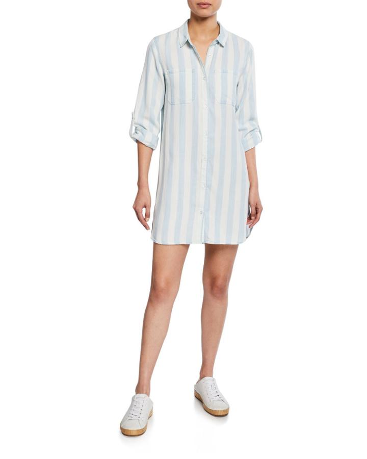 Dorian Striped Button-front