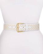 Woven Straw 42mm Belt, Natural