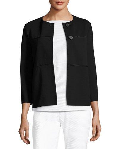 Dani Snap-front Jacket, Black