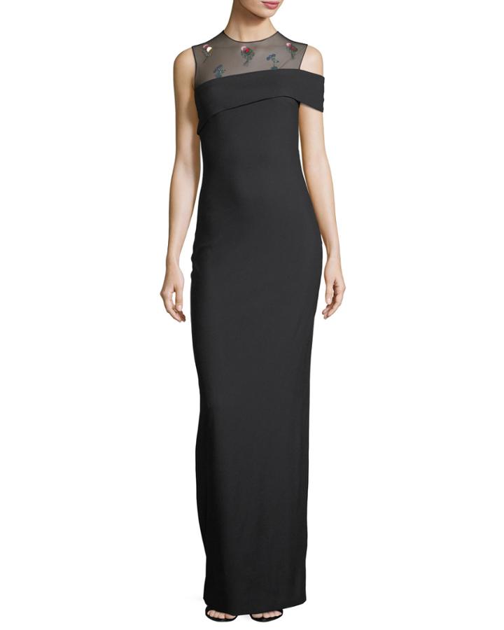 One-shoulder Column Gown