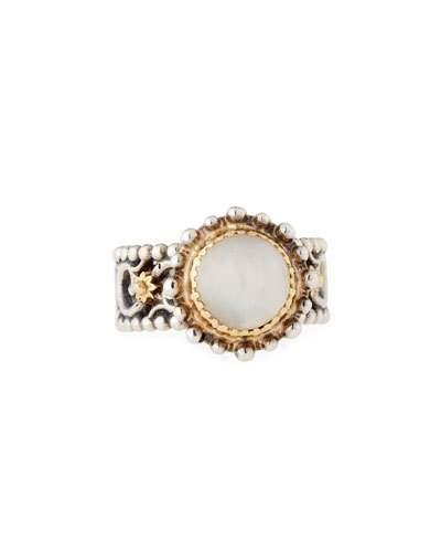 Erato Small Round Labradorite Ring
