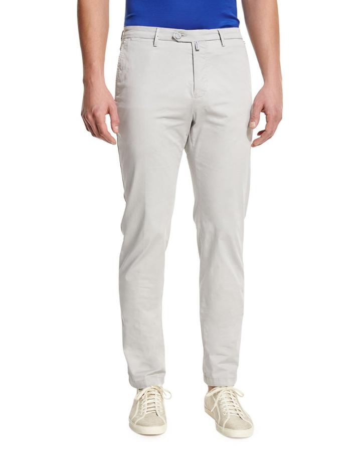 Flat-front Chino Trousers,