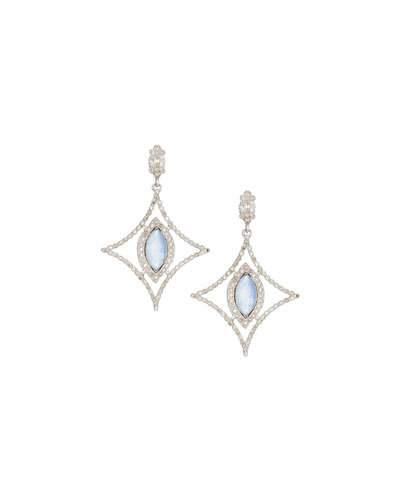 New World Open Diamond Marquise Doublet Drop Earrings