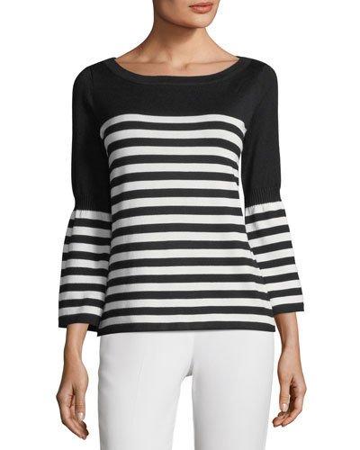 Striped Bell-sleeve