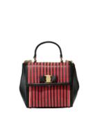 Two-tone Leather Top-handle Bag