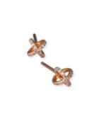 14k Rose Gold Diamond Wire Sphere Earrings