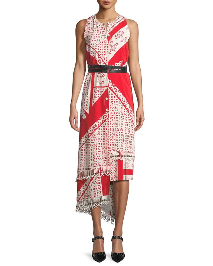 Sleeveless Bandana-print