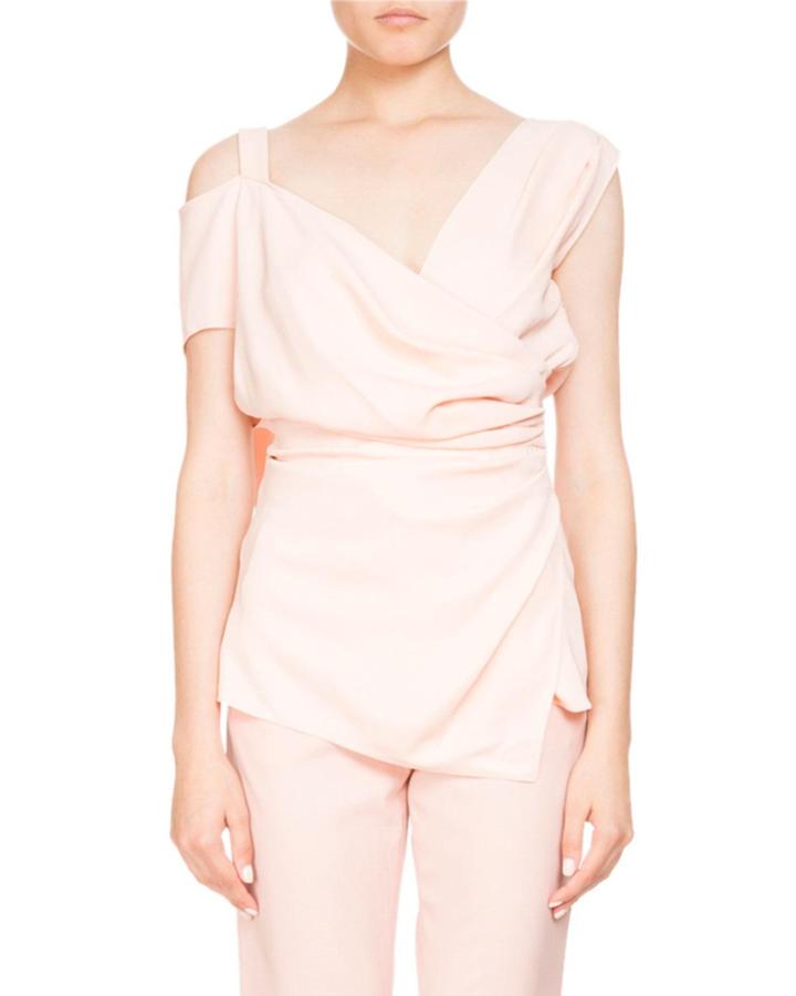 Vona Draped Wrap Blouse