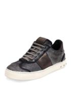 Metallic Calf Hair Sneaker,