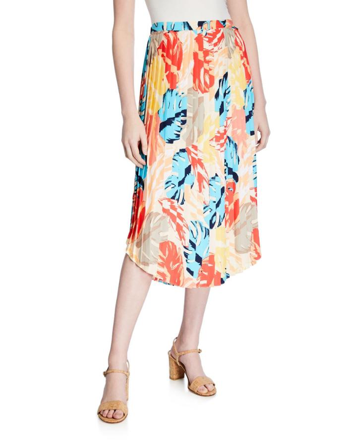 Palm-print Pleated