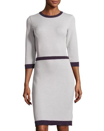 Melanie Knit 3/4-sleeve Dress,