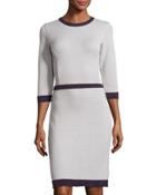 Melanie Knit 3/4-sleeve Dress,