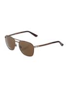 Thin Aviator Sunglasses, Brown