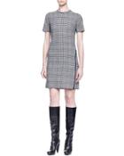 Wrap-around-zip Glen Plaid Dress