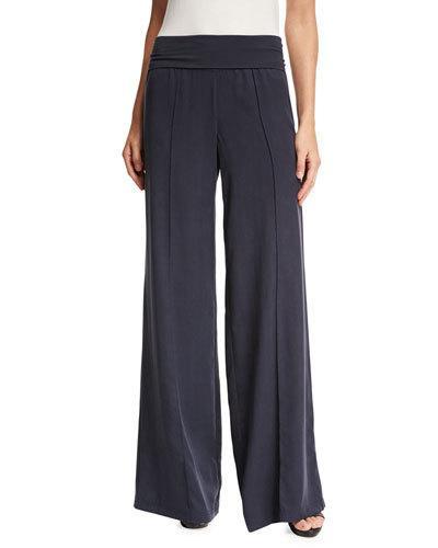 Wide-leg Yoga Pants, Indigo