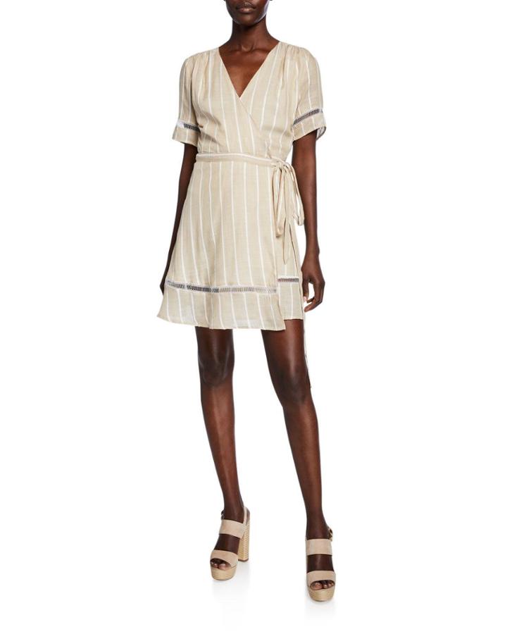 Es Vedra Striped Wrap Dress