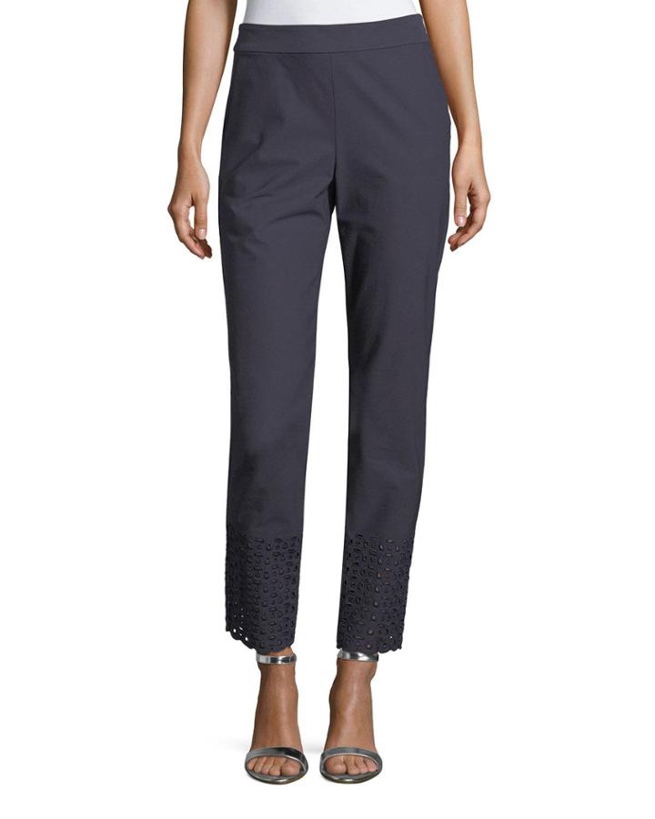 Twill Cropped Eyelet