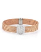 18k Multi-row Diamond & Sapphire Cable Bracelet, Rose
