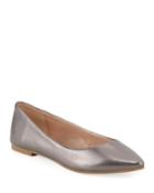 Millie Metallic Leather Ballerina Flats