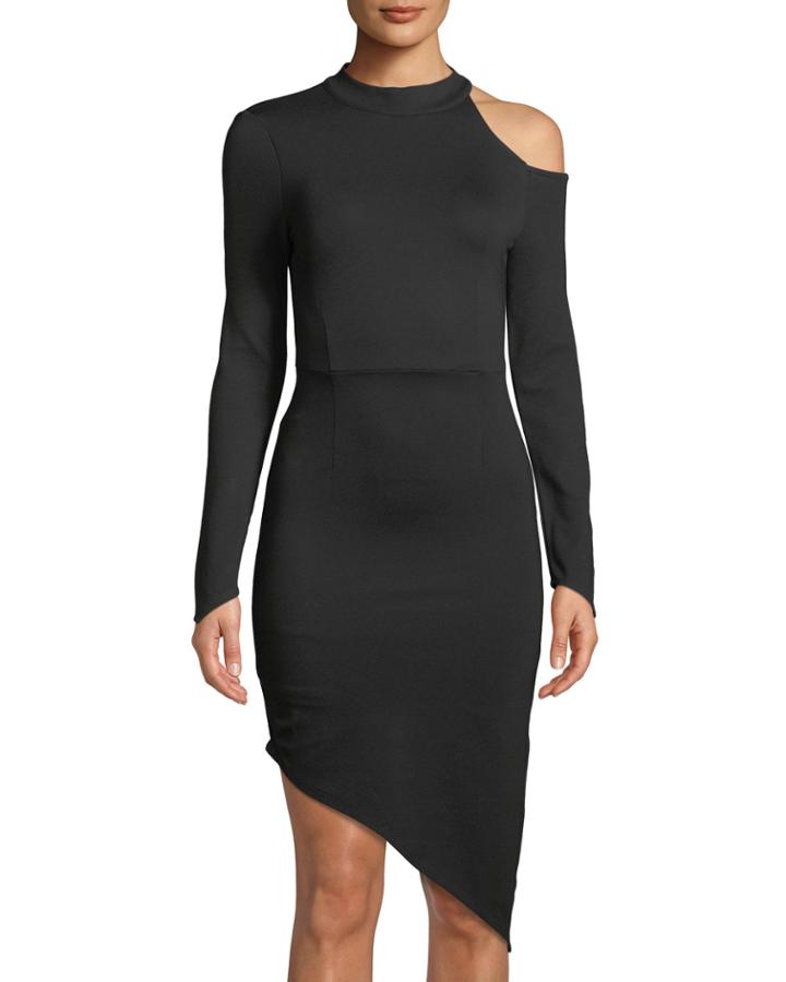 Valentina Cutout Asymmetric Bodycon Dress