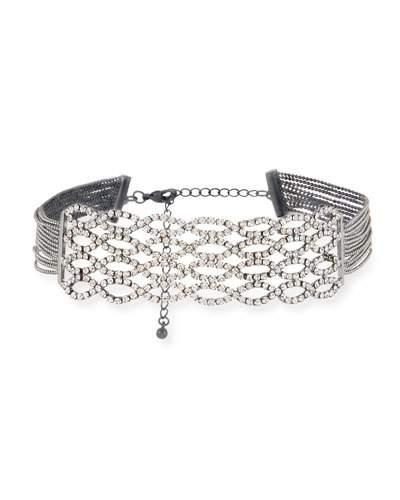 12-row Crystal Pav&eacute; Choker